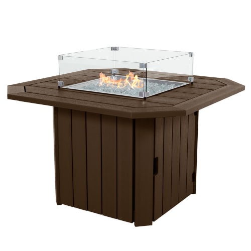 Sequoia Professional St. Clair Fire Pit Table, Weathered Acorn